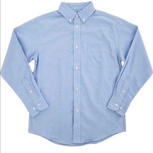 CHAPS Boys’ Blue Oxford Button Down Collar Shirt
